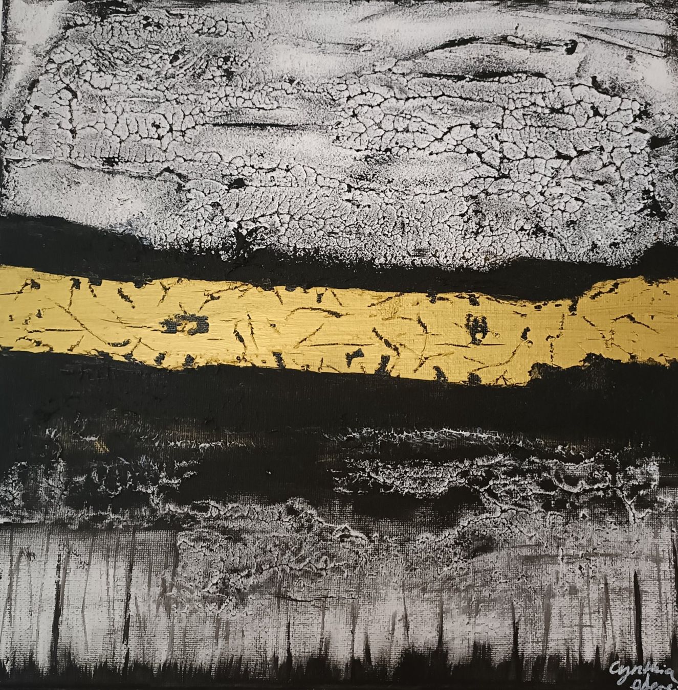 Tableaux: Bild - Goldene Mitte 30x30 – Neuf (Voir description) à Villmergen par Cynober-Art 1
