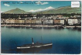 Geneve - Quai des Eaux-Vives - Salon-Bateau Dampfer