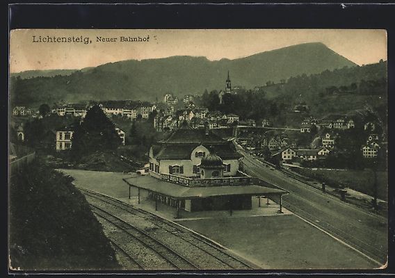 Cartoline postali: Lichtensteig, Der neue Bahnhof aus der V – Usato da Berlin venduto da bartko-reher