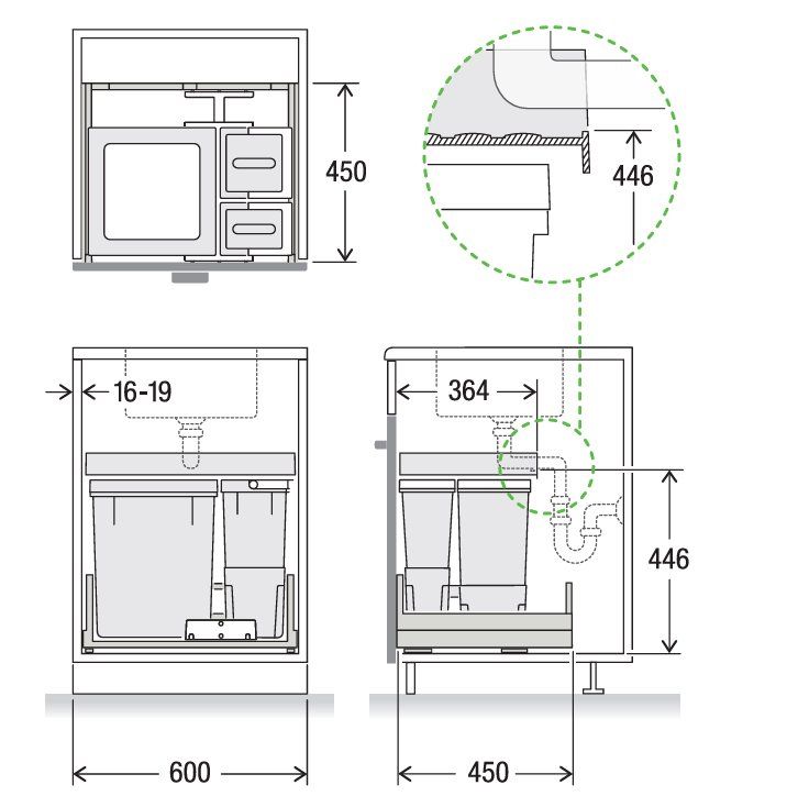 Müllex Cestini per rifiuti: 118 Müllex Abfallsystem X60 L5 Premium Pro – Nuovo (secondo la descrizione) da Derendingen venduto da Meisterstuecke 3