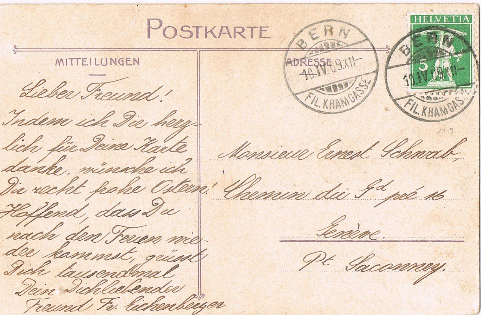 Cartoline postali: Bern Historisches Museum, alt – Usato da Buchs AG venduto da Baerfisch 1
