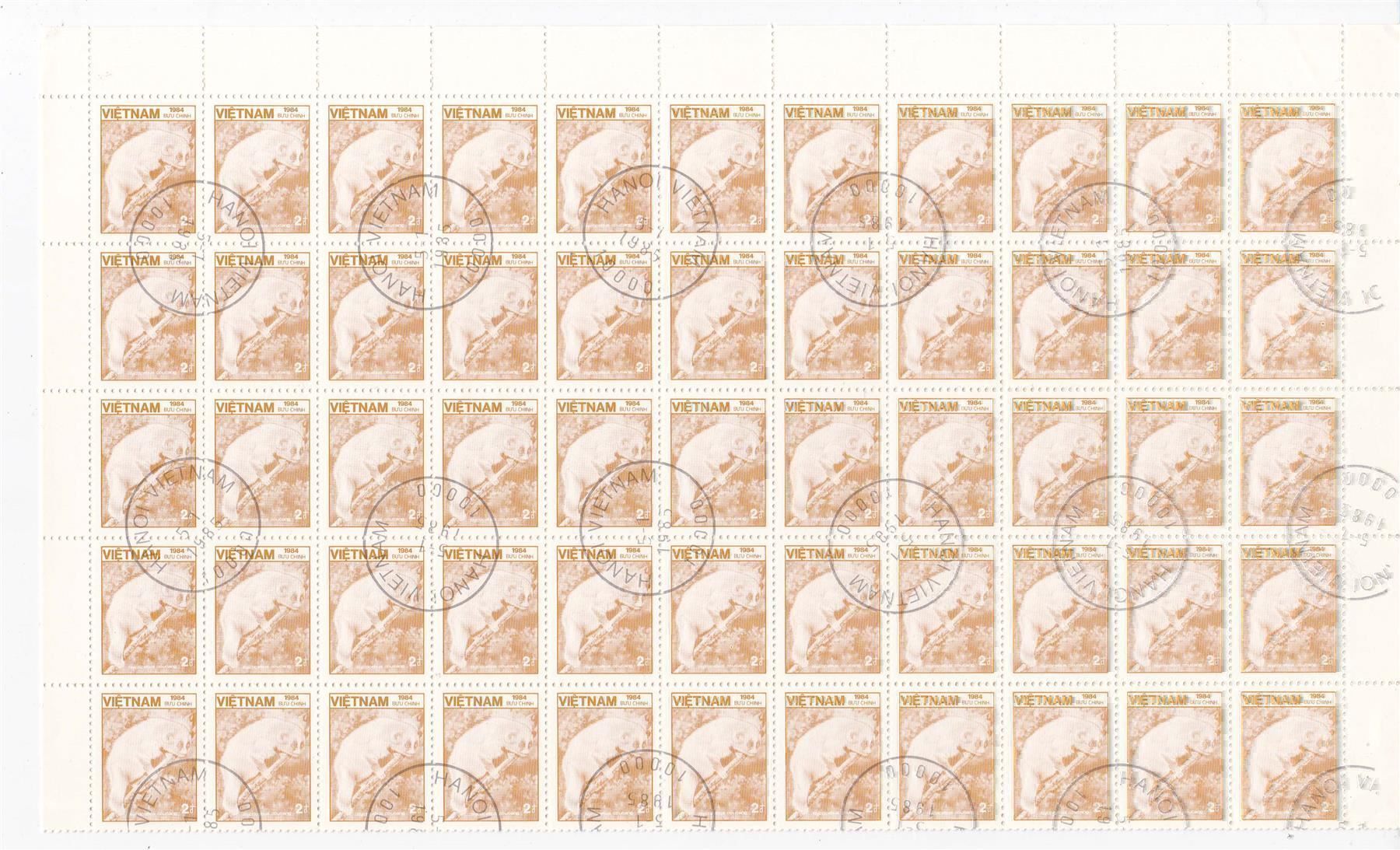 Alle Briefmarken: Vietnam: Nr.553-67, kompl. Bogen-Serie – Gebraucht aus Wenslingen von riger11 2