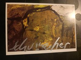 Emil Schumacher - handsignierte Kunstpostkarte