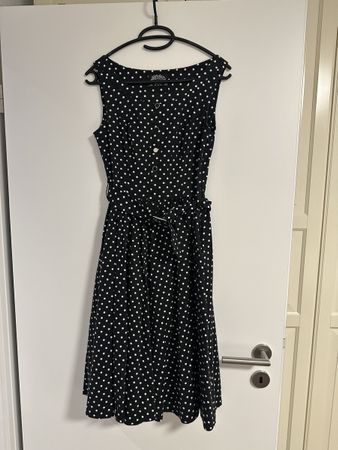 Petticoat Kleid Schwarz mit weissen Punkten 