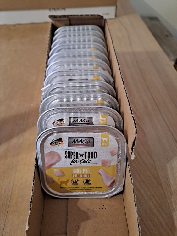 11x100gr MAC's SuperFood for Cats Pure Chicken Katzenfutter Kaufen