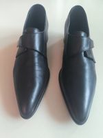 Neue schwarze Zara-Loafer aus Leder, verstellbar, Größe 38