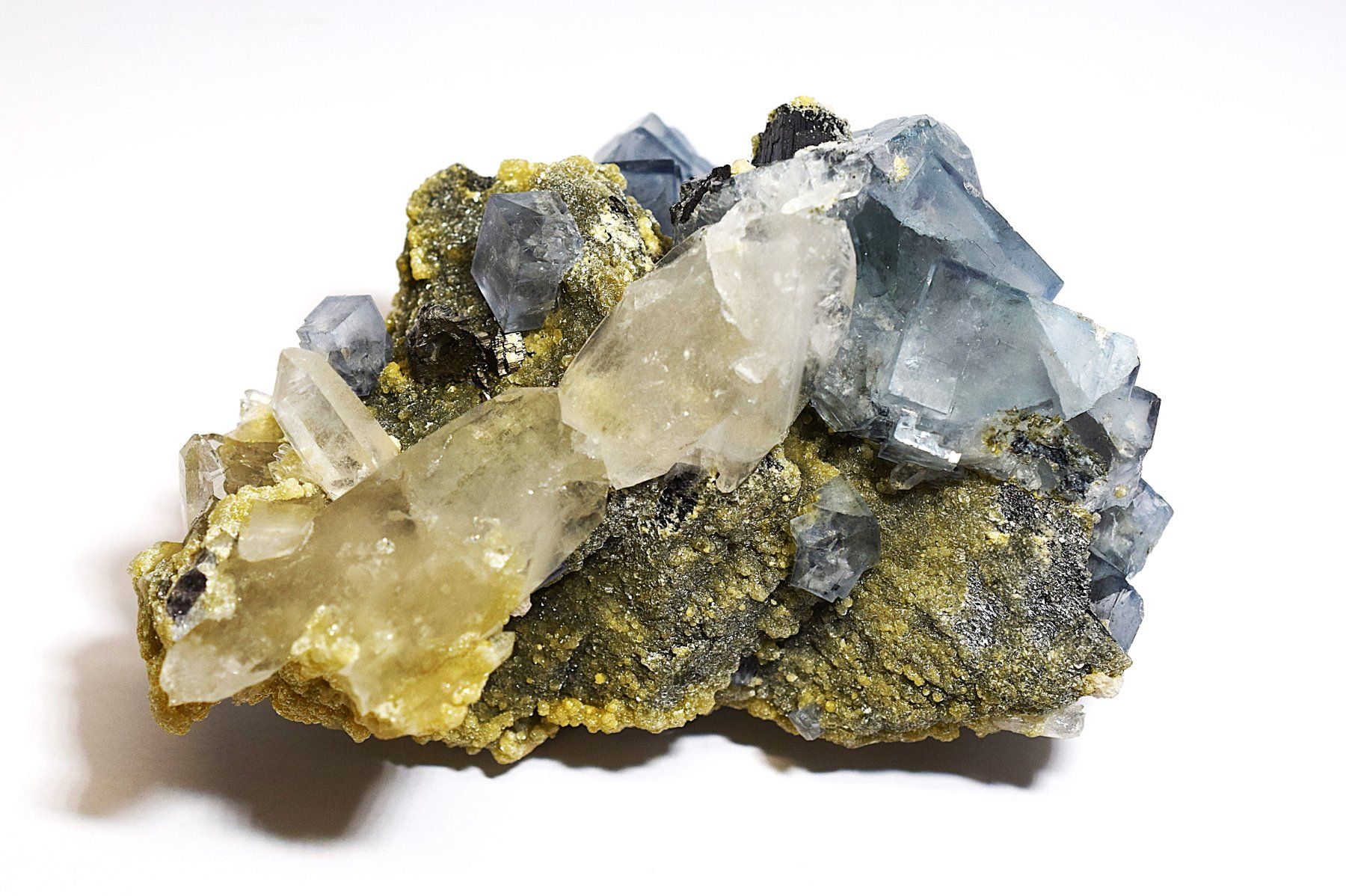 Minéraux & Lithothérapie: Fluorit mit Bergkristall aus China – Neuf (Voir description) à Grabs par Fadenquarz 1