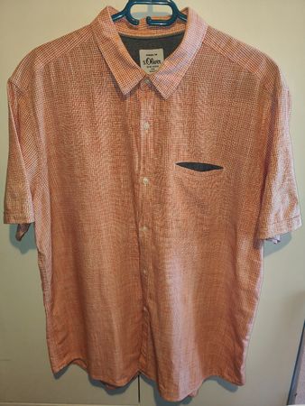 s.Oliver Kurzarmhemd kariert Gr. XXL/3XL orange