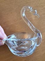 Glasschale Schwan Kristallglas