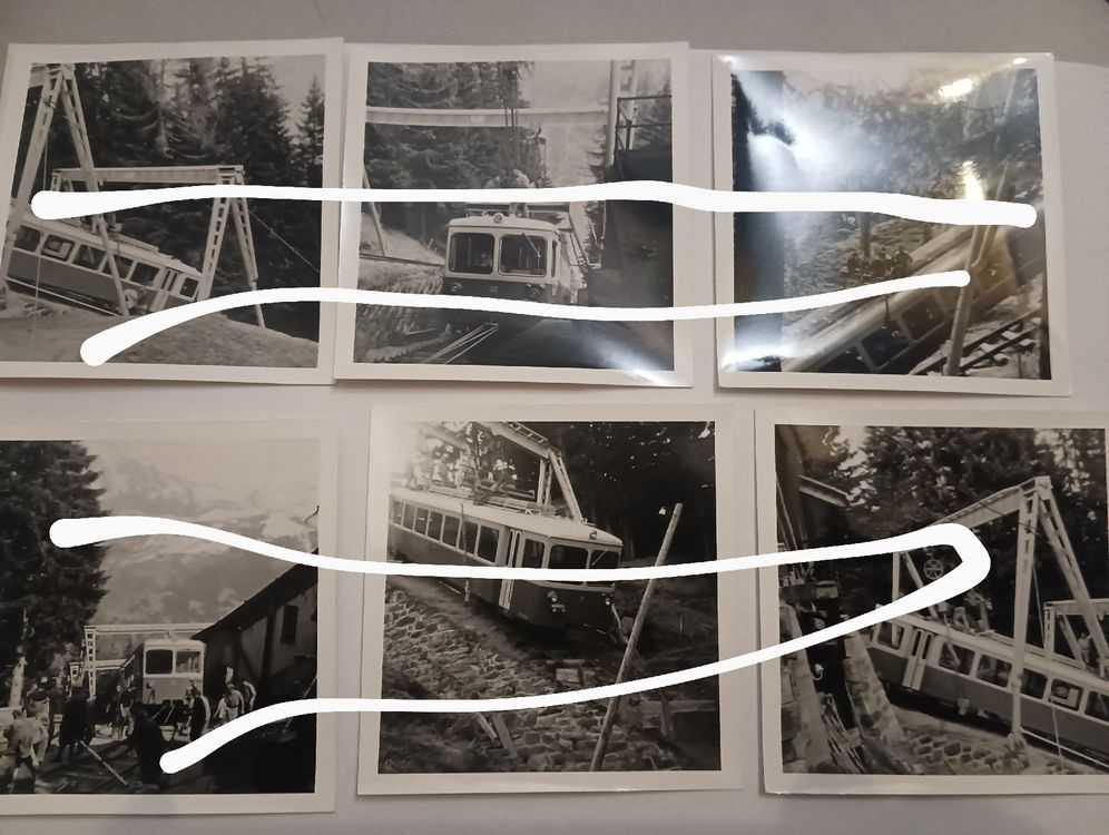 alte Fotos Bergbahn LauterbrunnenMürren, Mürrenbahn BLM Acheter sur