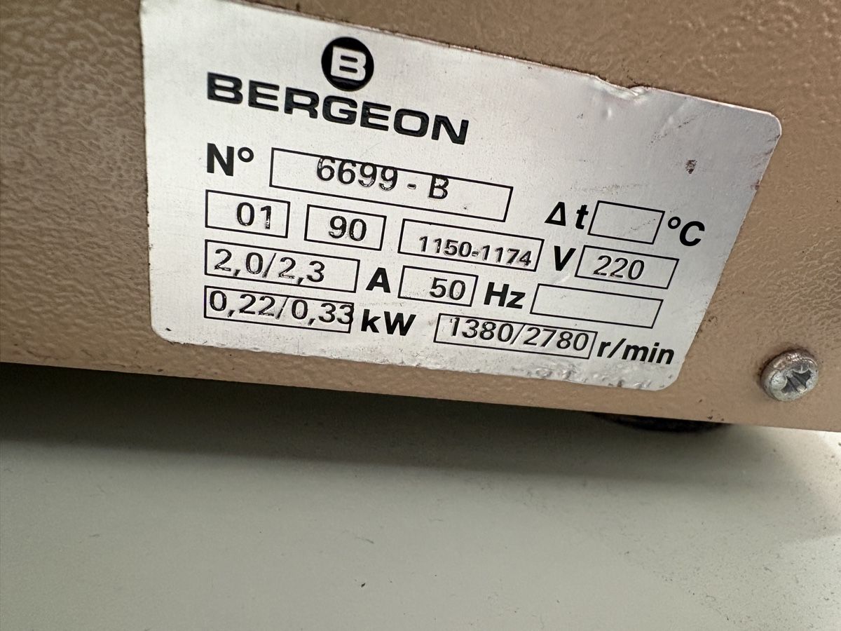 Tutte le macchine: Bergeon Poliermaschine 230V – Usato da Zermatt venduto da Serverin-A 1