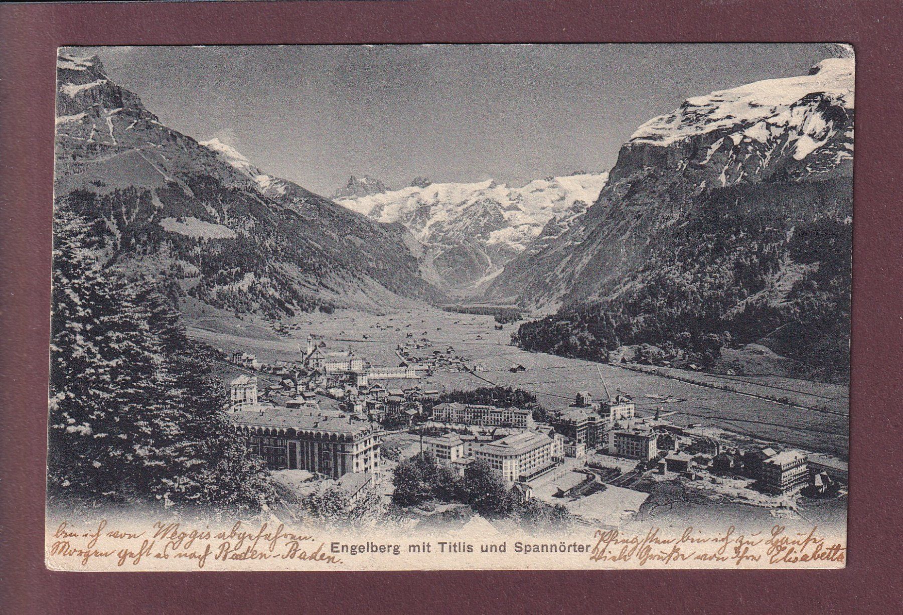 Cartoline postali: ENGELBERG - Titlis - Spannörter - 1909 – Usato da Pully venduto da nicecards