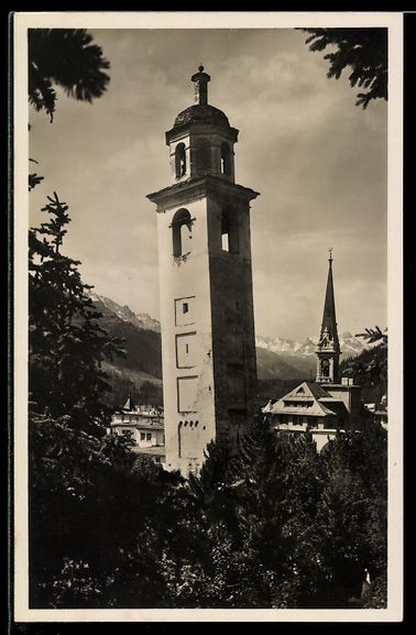Ansichtskarten: AK St. Moritz, Schiefer Turm – Gebraucht aus Berlin von bartko-reher