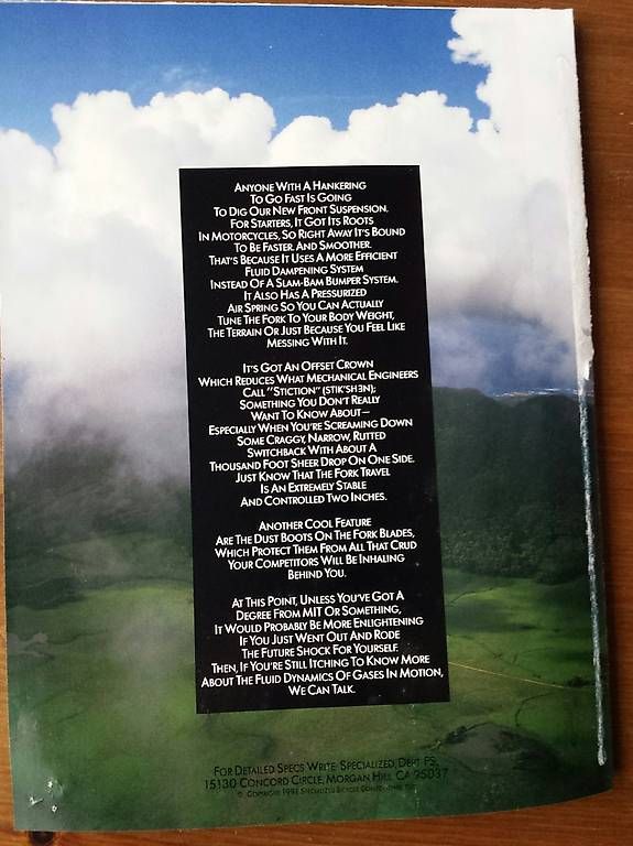 Dischi in vinile: Specialized Werbung 1991 – Usato da Biel/Bienne venduto da Rouf7 4