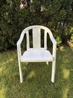 10x Grosfillex Gartenstühle / Gartenfauteuils weiss