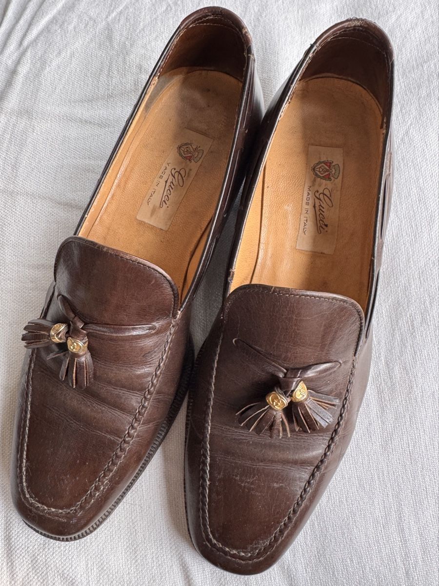 Gucci Herrenschuhe: GUCCI Gr. 41,5 Leder braun – Gebraucht aus Bern von Arecibo07