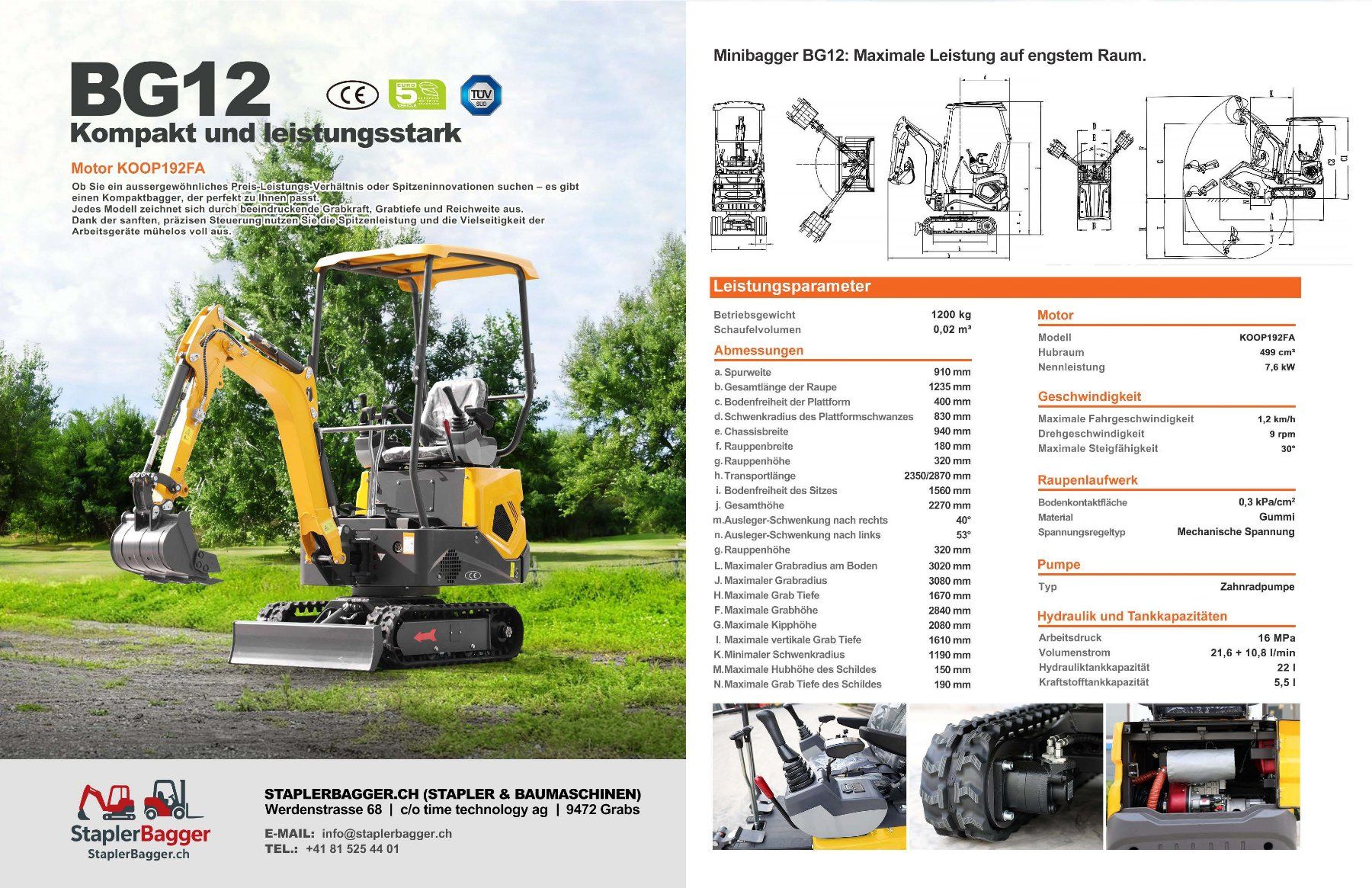 Excavateurs: BAGGER 1.2TON - "NEU VERSION" – Neuf (Voir description) à Grabs par Time-tech 5