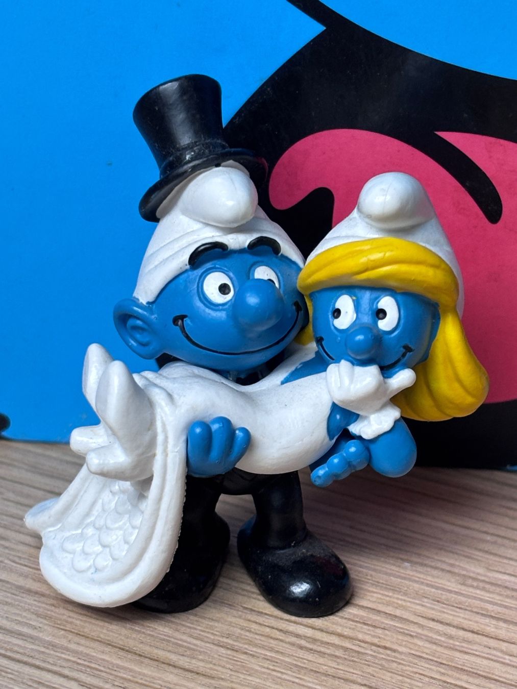 Schleich Statuette: Schlümpfe-Hochzeit / Ehepaar – Usato da Lyss venduto da Duckszone