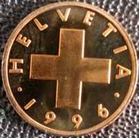 1 Rappen 1996 stgl. / aus Münzsatz
