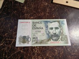 Seltene 1000 Peseten Note von 1979 - Sammlerstück!