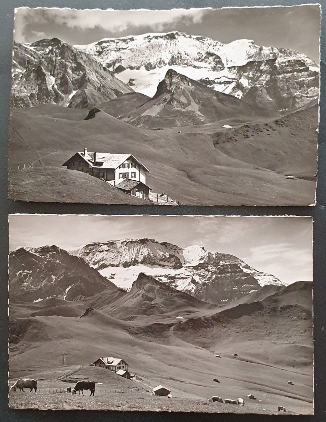 Cartoline postali: 2 Ansichtskarte Hahnenmoos-Pass 1945/47 – Usato da Kreuzlingen venduto da Rschweiz1