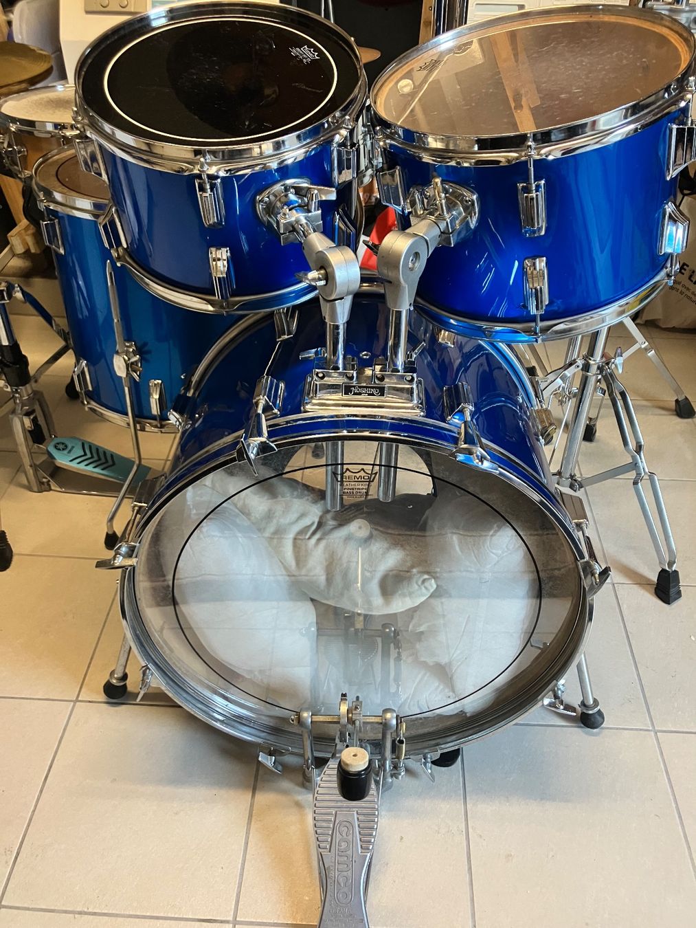 Strumenti musicali: Batterie acoustique bleue complète – Usato da Auvernier venduto da BelPheghor 3
