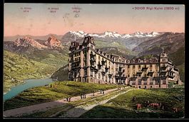 AK Rigi-Kulm, Grandhotel mit Bergpanorama und See