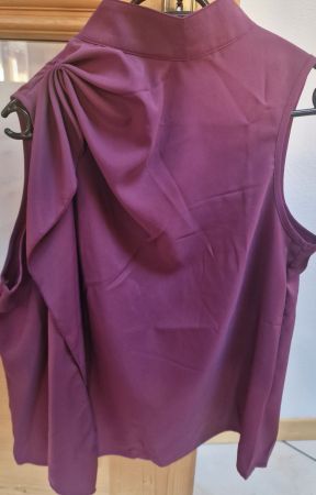 Bordeaux-farbene Bluse/Top, Grösse L, festlich, NEU!!!