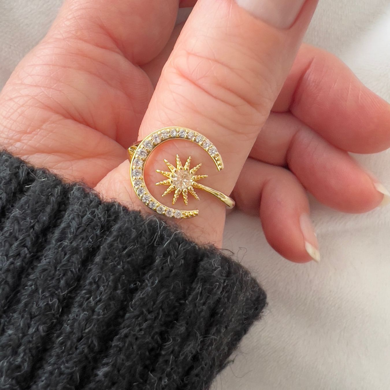 Anelli: Bague Lune et étoile - Mond- und Sternring – Nuovo (secondo la descrizione) da Pully venduto da sunaddict 3