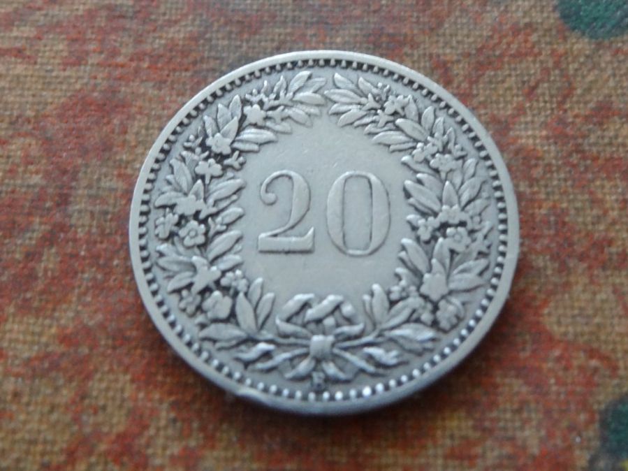 Tutti le monete: 20 Rp. 1899  (A) – Usato da Romanel-sur-Lausanne venduto da Swift13 1