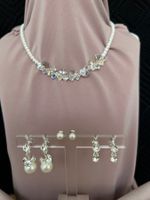 Schmuck-Set mit Perlen und Zirkonia Nr. 33