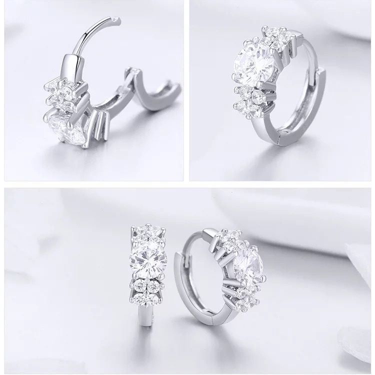 Orecchini pendenti & Orecchini a lobo: silber ohrring mit zirkonia – Nuovo e nell'imballaggio originale da St. Gallen venduto da yatoot26 6