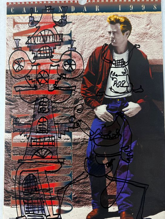 Calendrier Mural Close Up James Dean 2021 – Hommage DIN A3 – 12 Photos, Version Anglaise, Reliure Spirale
