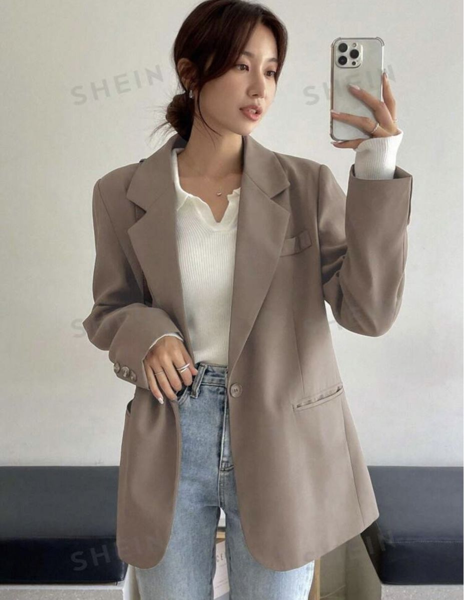 Shein Giacche: Blazer in khaki, Gr. S – Nuovo (secondo la descrizione) da Arbon venduto da llaauraa