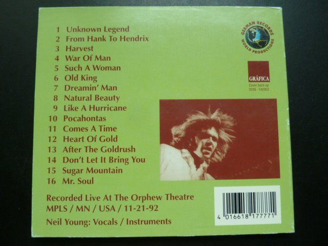 CD: Neil Young - Mirror man  (rare CD) – Usato da Au ZH venduto da sikoku 2