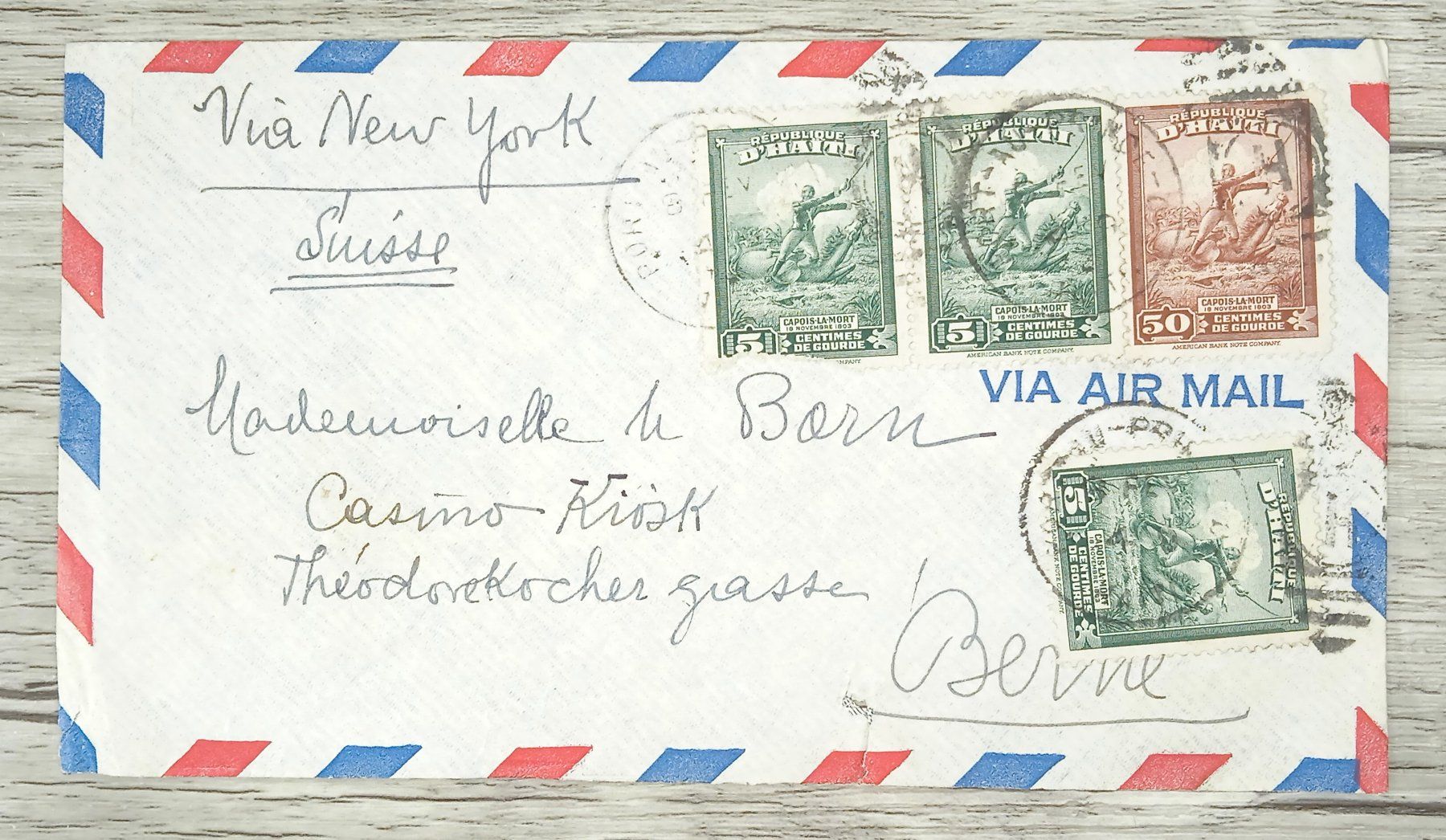 Tutti i francobolli: TR15 Enveloppe + Timbre Haiti 1949 – Usato da Cousset venduto da Patrick_Collections