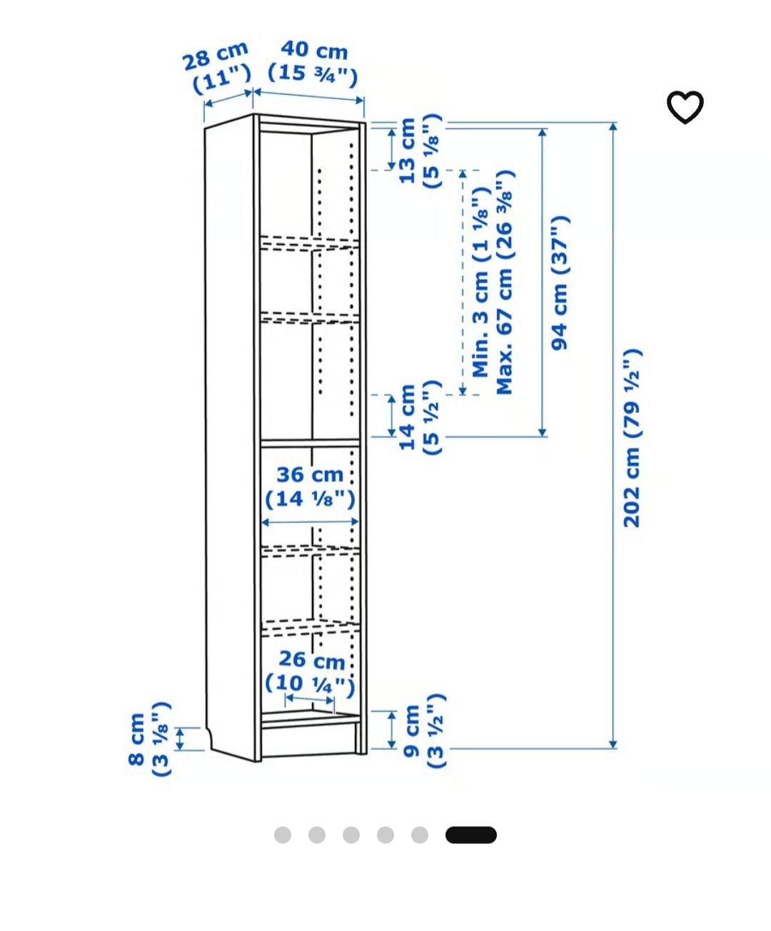 Étagères: Bücherregal Ikea Billy schmal – D'occasion à Luzern par marion1991 3