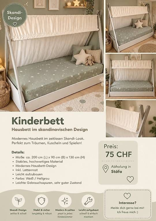 Letti: Kinderbett – Usato da Stäfa venduto da sim_fkq6