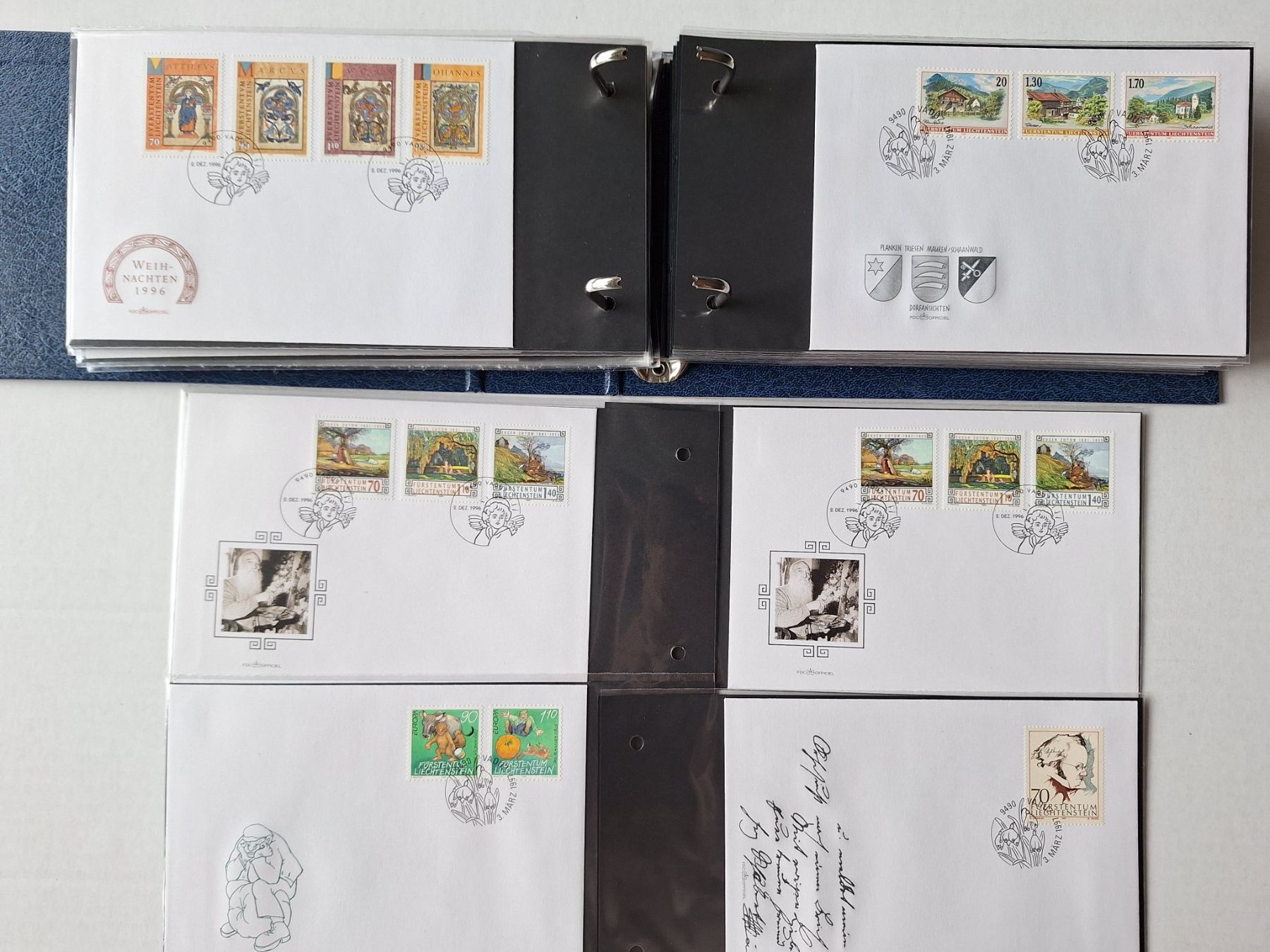 Tutti i francobolli: 70 FDC Liechtenstein ab 1995, teilweise doppelt – Usato da Zürich venduto da t24_de 1