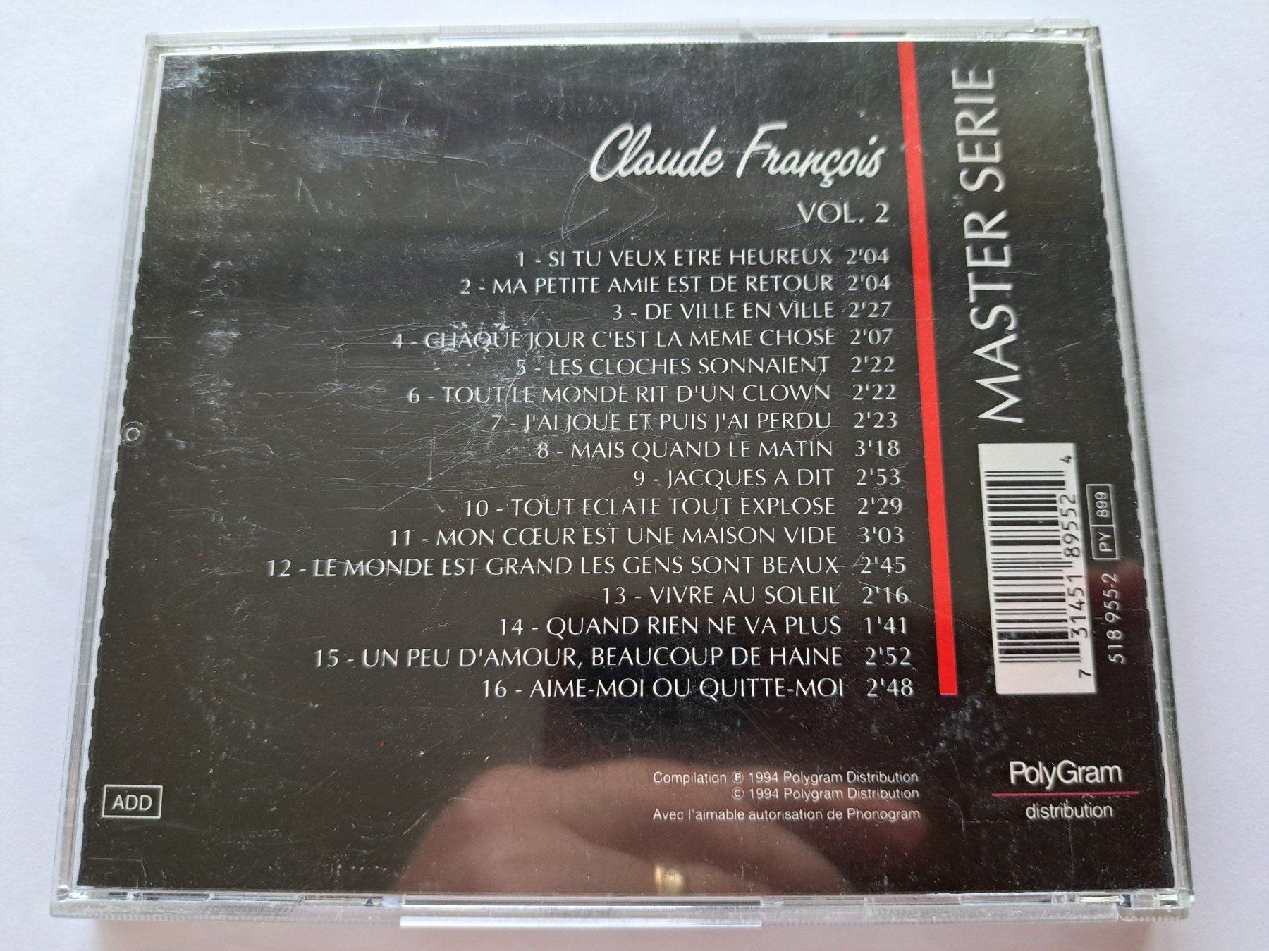 CD: Cd Claude François - Master série volume 2 – Usato da Pully venduto da bro_n52j 1
