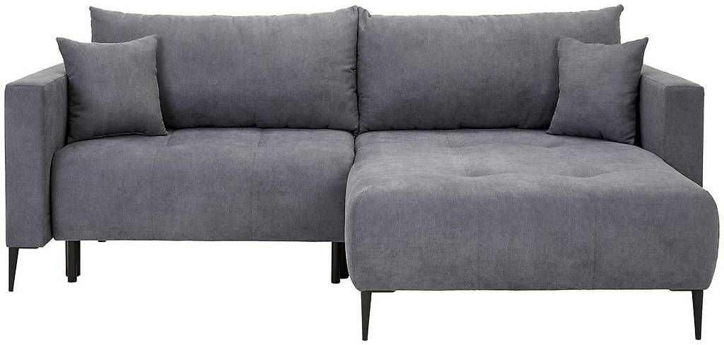Sofas: Neuwertiges Ecksofa, Schlafsofa Velours dunkelgrau – Gebraucht aus Dietlikon von falessi01 1