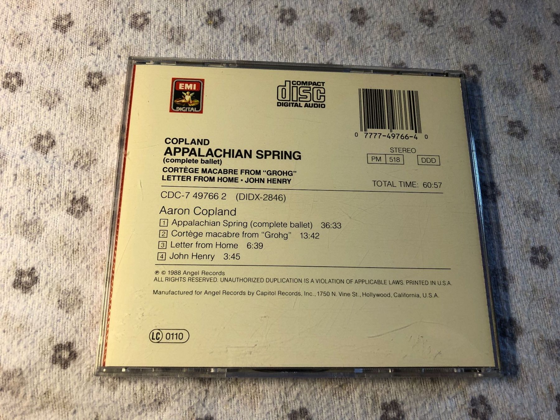 CD: Copland Appalachian Spring, Slatkin, Saint Louis SO, CD, ... – Usato da Schübelbach venduto da Bemafaja 2