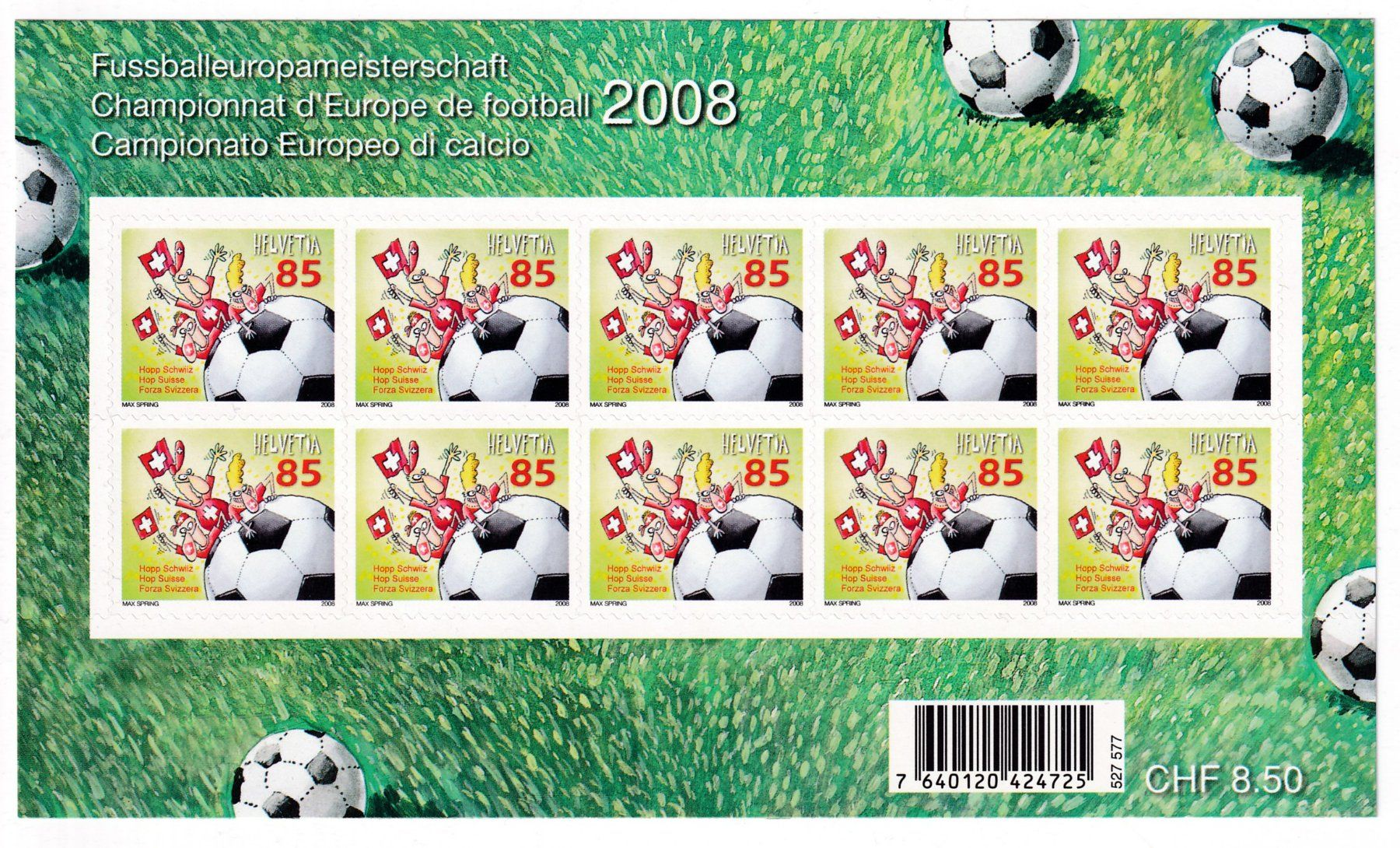 Alle Briefmarken: Sonderblock 2008 ** – Gebraucht aus Neuchâtel von karlpierrino