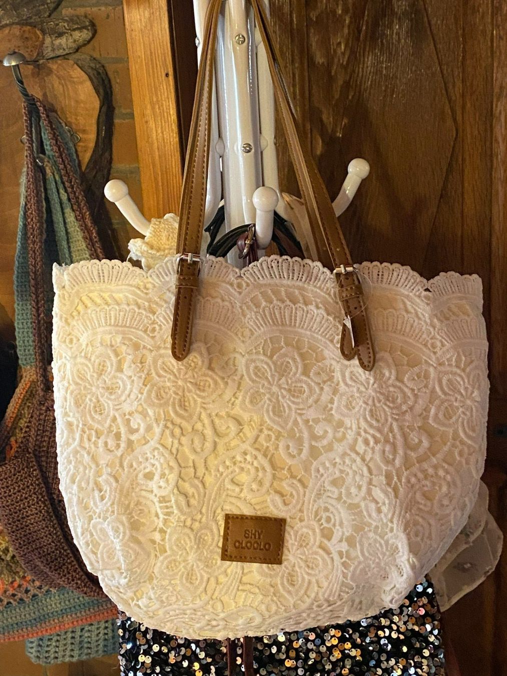 Borse da donna: VINTAGE HANDTASCHE HÄKEL STYLE-WEISS – Nuovo (secondo la descrizione) da Meienried venduto da ManuelaBoutique 5