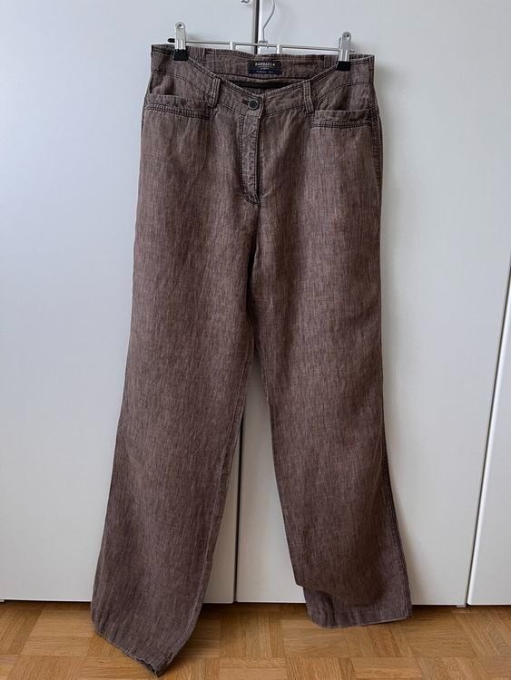 Brax Pantaloni: Brax Hose Raphaela Pro Form Slim Leinen braun Grösse 36 – Usato da Steinen venduto da DorisR0102