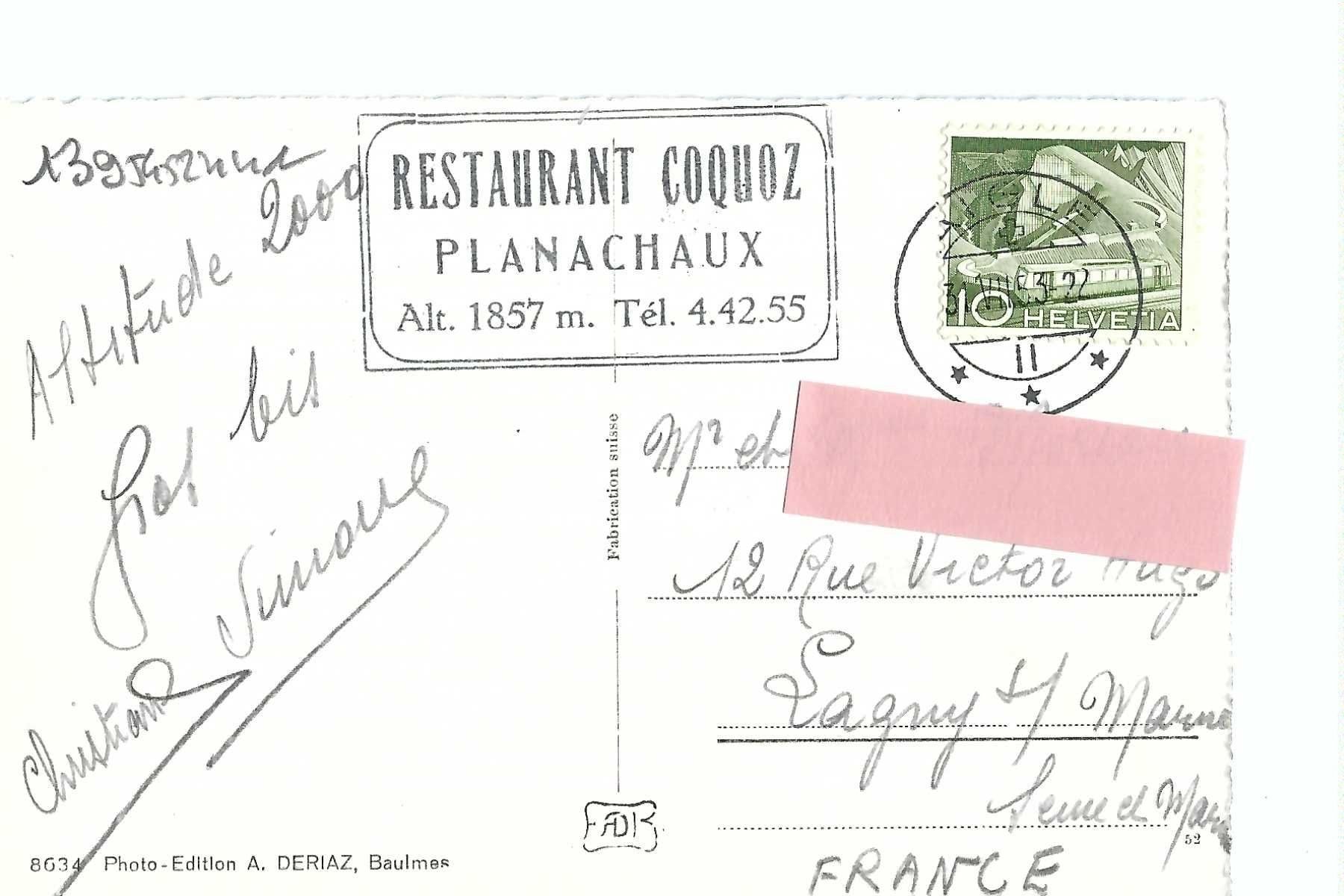Cartoline postali: Champéry:  Téléférique Champery - Planachaux, Luftseilbahn – Usato da Thun venduto da 44wart 1