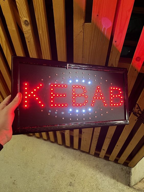 LED Tafel für Kebab Neu!