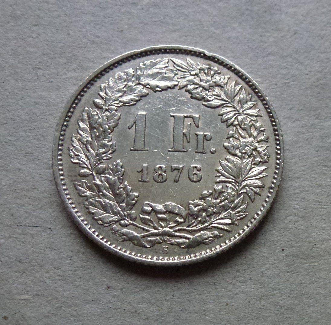 Tutti le monete: 1.- Franken 1876, gute Erhaltung – Usato da Walkringen venduto da Casablanca777