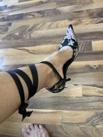 Damenschuhe Pumps schwarz Grösse 39 bestickt
