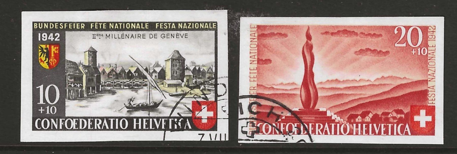 Tutti i francobolli: 1942 : Block Einzelwerte Nr. B17/B18 : KP 150.-- – Usato da Gümligen venduto da Geniusbuy